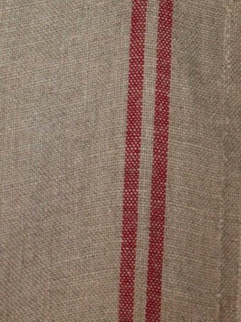 Tissu coton pour torchon rayure rouge - Tissus price